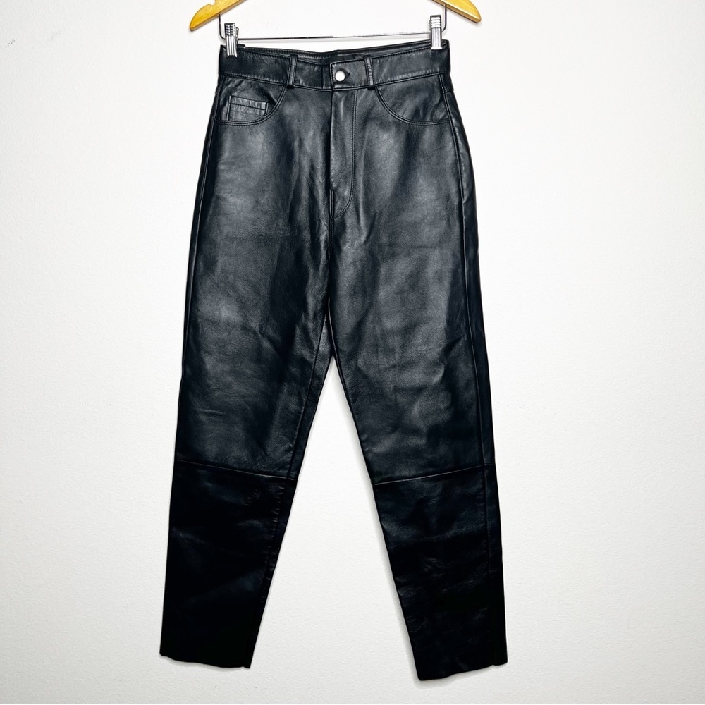 Lamarque Black Leather Pants - Picture 5 of 12